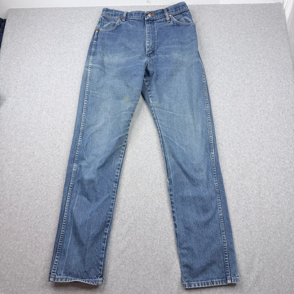 Vintage Wrangler 14MWZG Jeans Mens 31x32 Made in USA Blue Cowboy Cut Straight